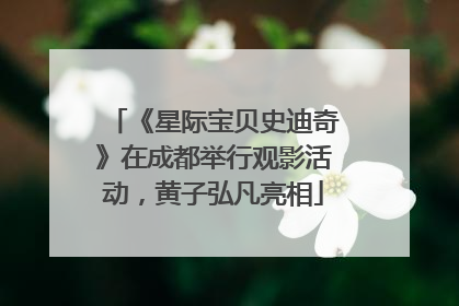 《星际宝贝史迪奇》在成都举行观影活动，黄子弘凡亮相