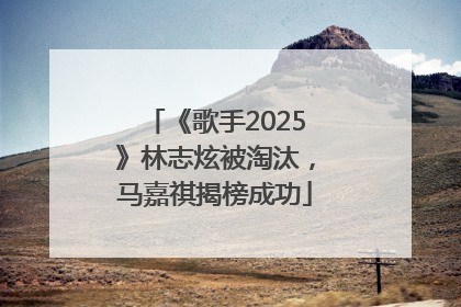 《歌手2025》林志炫被淘汰，马嘉祺揭榜成功