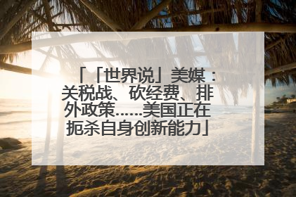 「世界说」美媒：关税战、砍经费、排外政策……美国正在扼杀自身创新能力