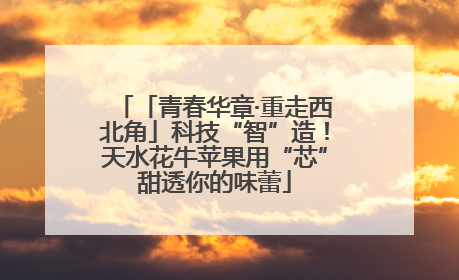 「青春华章·重走西北角」科技“智”造！天水花牛苹果用“芯”甜透你的味蕾