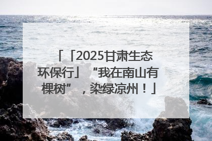 「2025甘肃生态环保行」“我在南山有棵树”，染绿凉州！