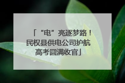 “电”亮逐梦路！民权县供电公司护航高考圆满收官