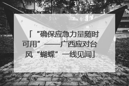“确保应急力量随时可用”——广西应对台风“蝴蝶”一线见闻