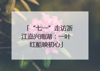 “七一”走访浙江嘉兴南湖：一叶红船映初心