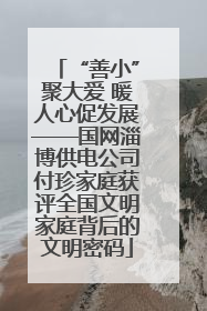 “善小”聚大爱 暖人心促发展——国网淄博供电公司付珍家庭获评全国文明家庭背后的文明密码