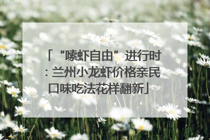 “嗦虾自由”进行时：兰州小龙虾价格亲民口味吃法花样翻新