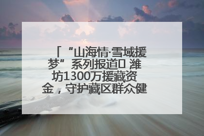 “山海情·雪域援梦”系列报道⑪ 潍坊1300万援藏资金，守护藏区群众健康“最后一公里”