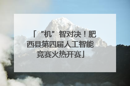 “机”智对决！肥西县第四届人工智能竞赛火热开赛
