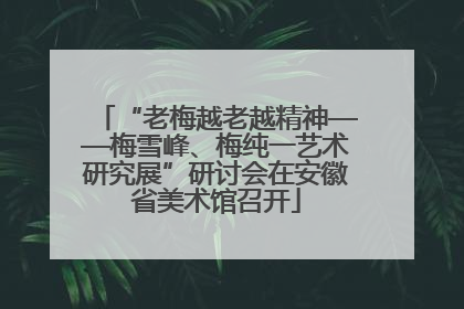 “老梅越老越精神——梅雪峰、梅纯一艺术研究展”研讨会在安徽省美术馆召开