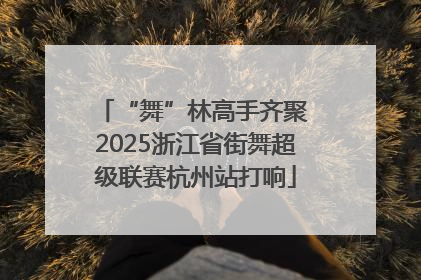 “舞”林高手齐聚 2025浙江省街舞超级联赛杭州站打响