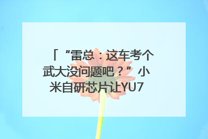 “雷总：这车考个武大没问题吧？”小米自研芯片让YU7会学习｜汽车科技