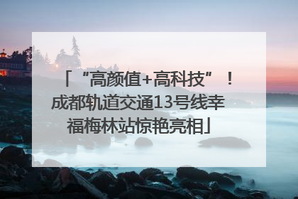 “高颜值+高科技”！成都轨道交通13号线幸福梅林站惊艳亮相