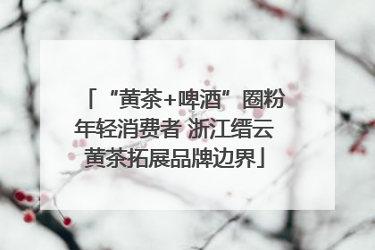 “黄茶+啤酒”圈粉年轻消费者 浙江缙云黄茶拓展品牌边界
