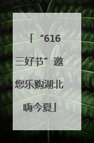 “616三好节”邀您乐购湖北嗨今夏