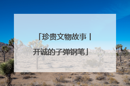 珍贵文物故事丨开诚的子弹钢笔