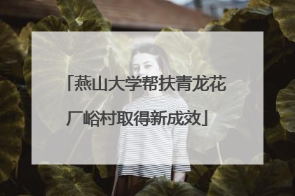 燕山大学帮扶青龙花厂峪村取得新成效