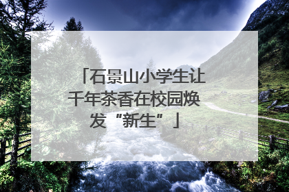 石景山小学生让千年茶香在校园焕发“新生”