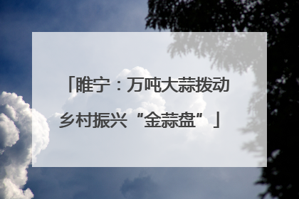 睢宁：万吨大蒜拨动乡村振兴“金蒜盘”