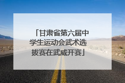 甘肃省第六届中学生运动会武术选拔赛在武威开赛