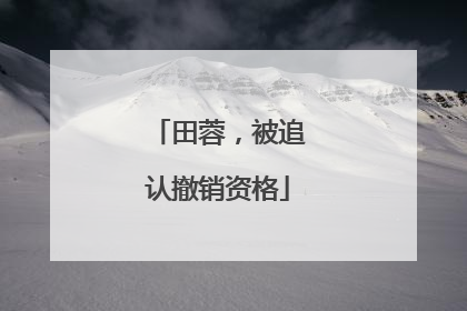 田蓉，被追认撤销资格