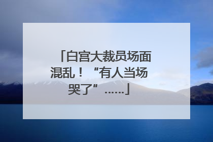 白宫大裁员场面混乱！“有人当场哭了”……