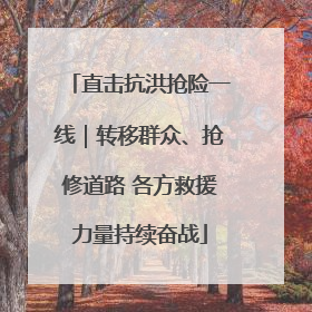 直击抗洪抢险一线｜转移群众、抢修道路 各方救援力量持续奋战