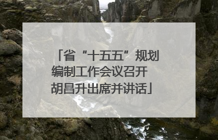 省“十五五”规划编制工作会议召开 胡昌升出席并讲话
