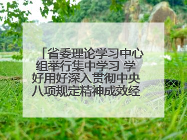 省委理论学习中心组举行集中学习 学好用好深入贯彻中央八项规定精神成效经验 示范带头持续推动全省学习教育走深走实