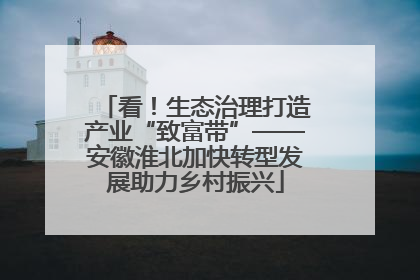 看！生态治理打造产业“致富带”——安徽淮北加快转型发展助力乡村振兴