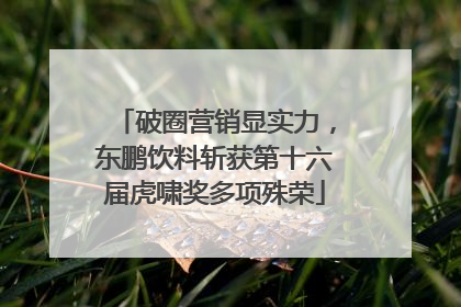 破圈营销显实力，东鹏饮料斩获第十六届虎啸奖多项殊荣