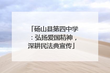 砀山县第四中学：弘扬爱国精神，深耕民法典宣传
