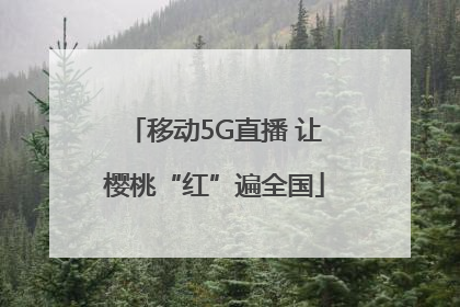 移动5G直播 让樱桃“红”遍全国