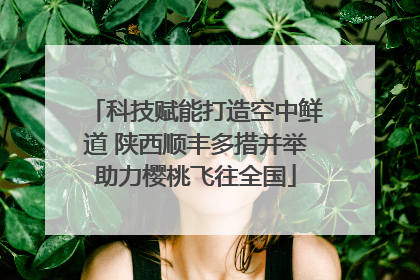 科技赋能打造空中鲜道 陕西顺丰多措并举助力樱桃飞往全国