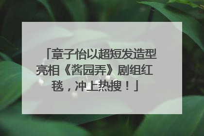 章子怡以超短发造型亮相《酱园弄》剧组红毯，冲上热搜！
