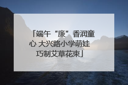 端午“廉”香润童心 大兴路小学萌娃巧制艾草花束