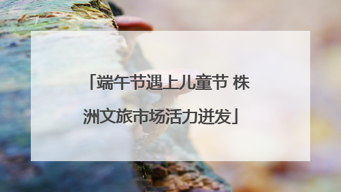 端午节遇上儿童节 株洲文旅市场活力迸发