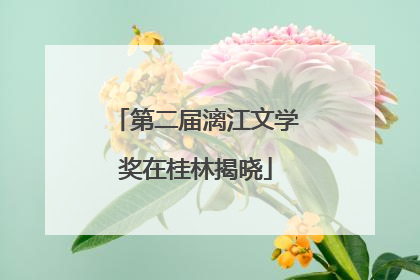 第二届漓江文学奖在桂林揭晓