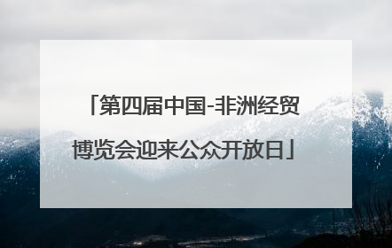 第四届中国-非洲经贸博览会迎来公众开放日