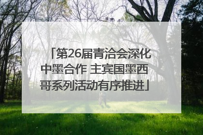 第26届青洽会深化中墨合作 主宾国墨西哥系列活动有序推进