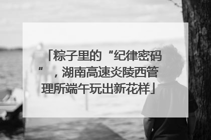 粽子里的“纪律密码”，湖南高速炎陵西管理所端午玩出新花样