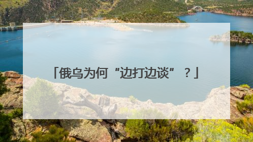 俄乌为何“边打边谈”？
