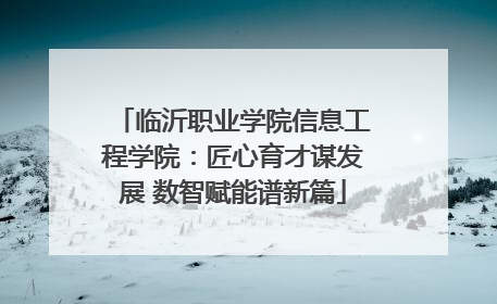 临沂职业学院信息工程学院：匠心育才谋发展 数智赋能谱新篇