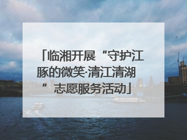 临湘开展“守护江豚的微笑·清江清湖”志愿服务活动