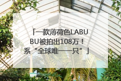 一款薄荷色LABUBU被拍出108万！系“全球唯一一只”