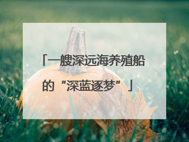 一艘深远海养殖船的“深蓝逐梦”