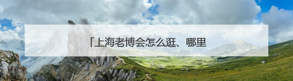上海老博会怎么逛、哪里有补贴？最全指南出炉