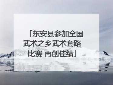 东安县参加全国武术之乡武术套路比赛 再创佳绩