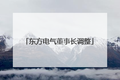 东方电气董事长调整