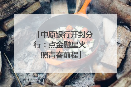 中原银行开封分行：点金融星火 照青春前程