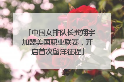 中国女排队长龚翔宇加盟美国职业联赛，开启首次留洋征程